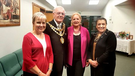 Officers with Mayor of Solihull